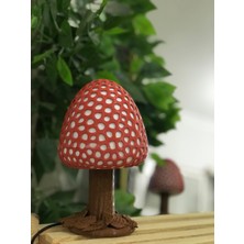 3D Yazıcı Üretimi Mantar Şeklinde LED Abajur