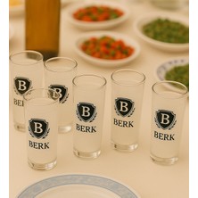 Bk Gift Kişiye Özel Baş Harfli Isimli 6'lı Rakı Bardağı -1, Arkadaşa Hediye, Sevgiliye Hediye
