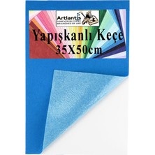 Artlantis Yapışkanlı Keçe 35X50 cm 1 Adet 2.0 mm Kendinden Yapışkanlı Renkli Hobi Keçesi Elişi Keçe Kumaşı Anasınıfı Kreş Etkinlik