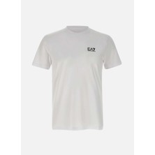 Ea7 Bisiklet Yaka Beyaz Erkek T-Shirt 8NPT26PJVQZ1100
