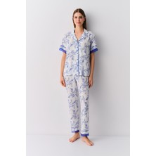 Suwen Lupi Gömlek Yaka Pijama Takımı