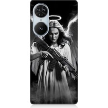 Teknomeg Reeder S19 Pro S Edge Uyumlu Silahlı Melek  Desenli Silikon Kılıf