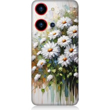 Teknomeg Reeder S19 Max Pro S Zoom Uyumlu Papatya Buketi  Desenli Silikon Kılıf