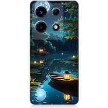Teknomeg Infinix Note 30 Vıp Uyumlu Ay Işığında Göl  Desenli Silikon Kılıf