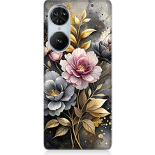 Teknomeg Reeder S19 Pro S Edge Uyumlu Altın Çiçekler  Desenli Silikon Kılıf