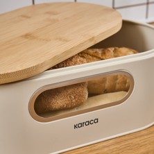 Karaca Premium Ekmek Kutusu-Saklama Kabı Hediyeli Krem