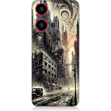 Teknomeg Reeder S19 Max Pro S Zoom Uyumlu Gotik Şehir  Desenli Silikon Kılıf