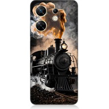 Teknomeg Infinix Zero 30 4g Uyumlu Kara Tren  Desenli Silikon Kılıf