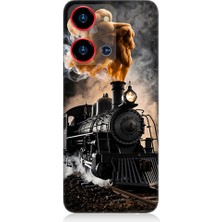 Teknomeg Reeder S19 Max Pro S Zoom Uyumlu Kara Tren  Desenli Silikon Kılıf