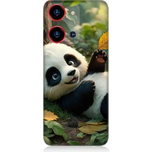 Teknomeg Reeder S19 Max Pro S Zoom Uyumlu Panda ve Yaprak  Desenli Silikon Kılıf