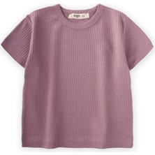 Basic Fitilli T-Shırt 1-5 Yaş Leylak