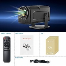 HY320 Mini 1080P 390ANSI 4K Android 11 Projektör Wifi 6 Bluetooth 5.0 Desteği Miracast / Airplay / Dlna Ab Tak