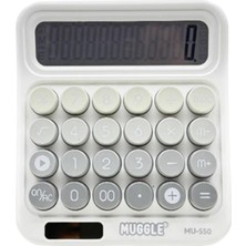 Muggle MU-550 Masaüstü 12 Haneli Pilli Hesap Makinesi Beyaz