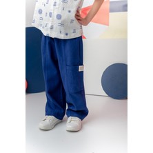 Erkek Çoçuk Çep Detaylı Lastikli Pantolon - Lacivert