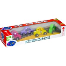 Nessiworld Playwood Ahşap Yarış Arabası 4'lü Paket