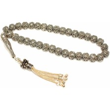 Nusret Takı 925 Ayar Gümüş Güverse Delikli Toplu Tesbih