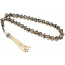 Nusret Takı 925 Ayar Gümüş Tesbih Yılan Desenli İmame