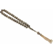 Nusret Takı 925 Ayar Gümüş Helezonik Şekilli Top Motifli Tespih Çiçek Desenli İmame