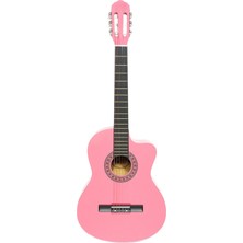 Furia CG-3901PK Klasik Gitar 4/4 Sap Ayarlı Kesik Kasa Full Set - Pembe
