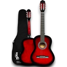 Furia CG-3902RD Klasik Gitar 4/4 Yetişkin Boy Sap Ayarlı Full Set - Kırmızı