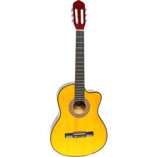 Furia CG-3901Y Klasik Gitar 4/4 Sap Ayarlı Kesik Kasa Full Set - Sarı