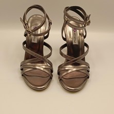Ametist Rebecca Platin Topuklu Sandalet