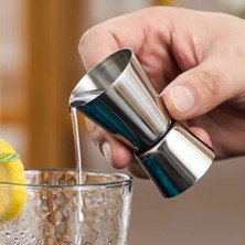 Paslanmaz Çelik Shaker 550 ml ve 1 Adet 15/30 ml Kokteyl Ölçeği Seti