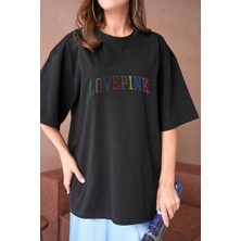 Taş Işlemeli Salaş Basic T-Shirt