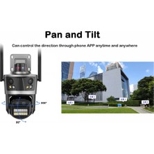 16MP 8x Zoom Dış Mekan Ptz 4 Lensli Güvenlik Kamerası Otomatik Izleme  Akıllı Ev Su Geçirmezakıllı Ev Cctv Kamera, Su Geçirmez Video Gözetimi, Icsee