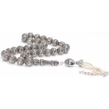 Nusrettaki 925 Ayar Gümüş Helezonik Top Tesbih