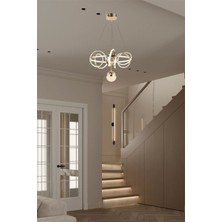 Ey Shop Modern Gold Toplu Çember 3 Renk Kumandalı ( Beyaz&sarı&günışığı) LED Avize