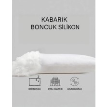 Felluci Textile 43x43 BONCUK SLİKON YASTIK 350 GRAM 2 ADET
