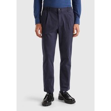 Erkek Pamuk Karışımlı Yanları ve Arkası Cep Detaylı Pantolon