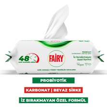 Fairy Power Wipes Yüzey Temizleme Mendili 100 Yaprak 12 Adet | Beyaz Sabun | Beyaz Sirke & Karbonat