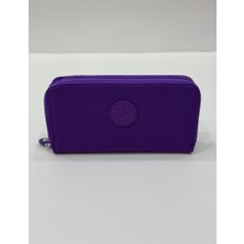 Kadın Krinkıl Model 2 Gözlü Metal Fermuarlı Kartlık ve Bozuk Para Bölmeli Cüzdan