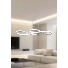 Ey Shop Modern Beyaz Yılan Model 3 Renk (Beyaz / Sarı / Günışığı) LED Avize