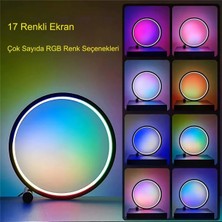 Etabel  Akıllı Rgb Müzik Ritim Gece Lambası 25 cm  Alüminyum  10 Inç Halka LED Işığı Masa Lamba
