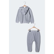 Erkek Bebek Kapüşonlu Hırka ve Pantolon Takım