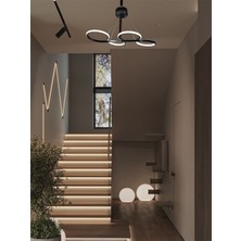 Ey Shop Modern Siyah Yılan Model 3 Renk (Beyaz / Sarı / Günışığı) LED Avize