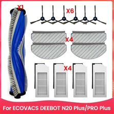 Whimsy1 Ecovacs Deebot N20 Plus/pro Plus Robot Süpürge Aksesuarları Kiti Ana Yan Fırça Hepa Filtreleri Paspas Pedleri (Yurt Dışından)