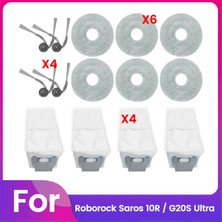 Whimsy1 Roborock Saros 10R / G20S Ultra Elektrikli Süpürge Parçaları Için 14 Adet Yıkanabilir Yan Fırça Paspas Bezi Toz Torbası Aksesuarları (Yurt Dışından)