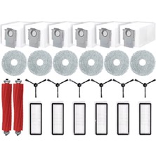 Whimsy1 Roborock Qrevo Pro / Qrevo Maxv / Qrevo S Yedek Parça Aksesuarları Silindir Yan Fırça Filtre Paspas Toz Torbası (Yurt Dışından)