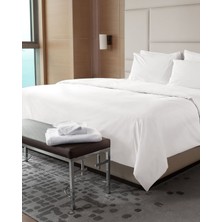Daisi King Size %100 Pamuk Ranforce Düz Nevresim - Beyaz