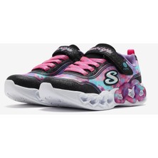 Skechers Infinite Heart Lights - Color Lovin Büyük Kız Çocuk Siyah Spor Ayakkabı 303753L Bkmt