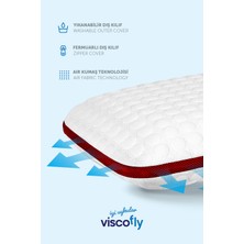 Visco Fly Visco Collagen Ortopedik Yastık - Orta Sertlik - 53  cm  * 39  cm  * 15  cm  - Bordo