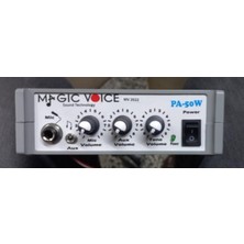 Magıcvoıce MV-2022 PA-50W Plastik Kasa  12 Volt Mini 50 Watt Pazarcı Anfisi