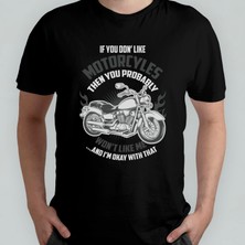 Pixxa Motorcu Motosiklet Sever Unisex %100 Pamuklu Bisiklet Yaka T-Shirt Model 3