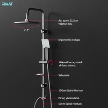 🚿 Corner Krom Yağmurlama Robot Duş Seti