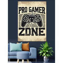 Pro Gamer Alanı Dekoratif Kanvas - Mdf Ahşap Tablo