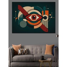 Soyut Göz Temalı Poster Dekoratif Kanvas - Mdf Ahşap Tablo